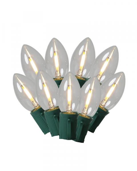 25 Lights Classic C9 LED Transparent Warm White