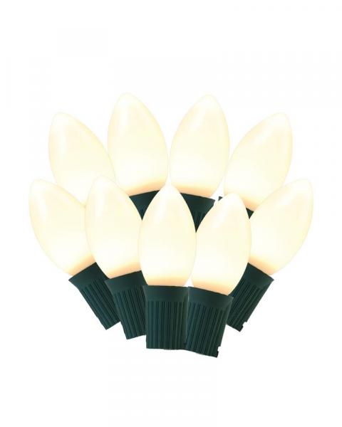 25 Lights Classic C9 LED Ceramic White