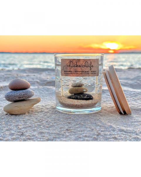 Lake Life Stone Cairn Candle 8oz