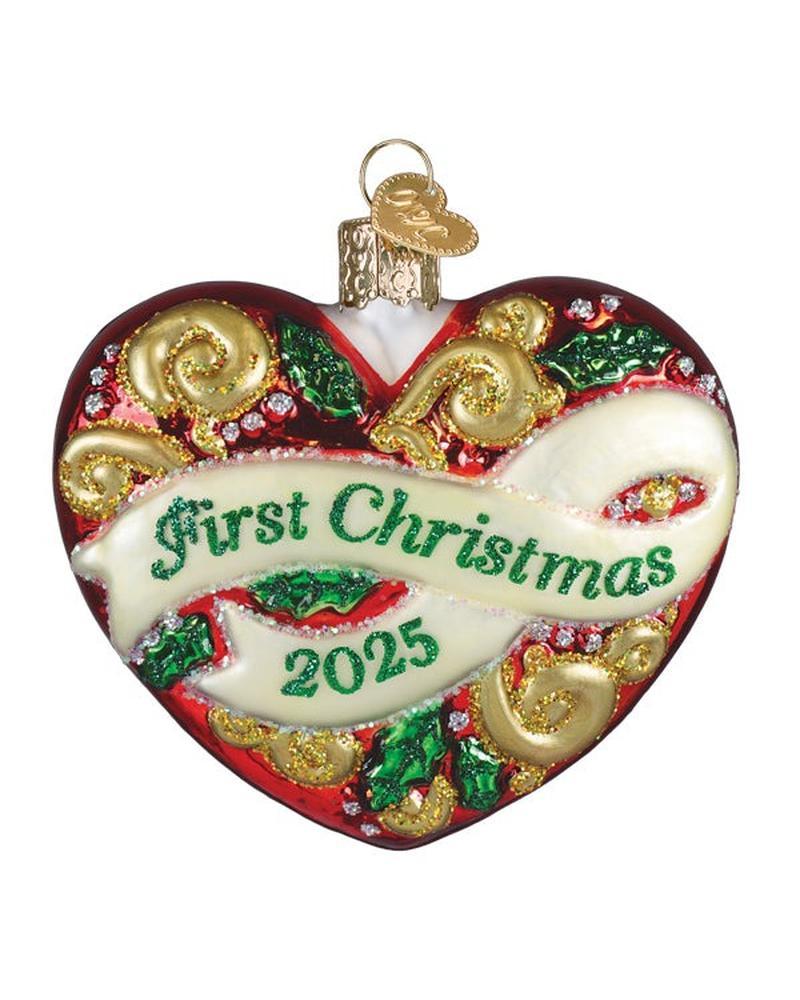 Old World First Christmas Heart