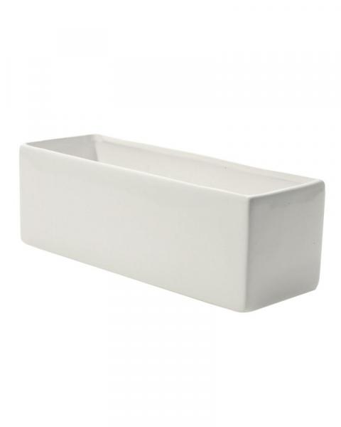 Urban Planter 4x12" Shiny White