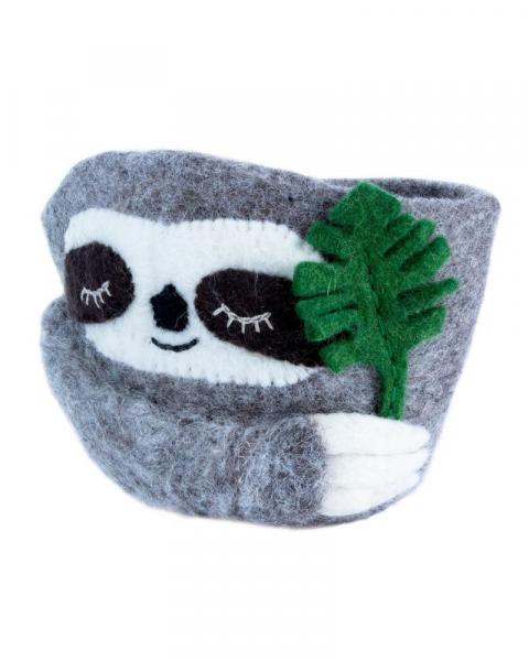 Handmade Felt Pot Sloth