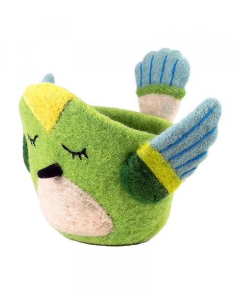 Handmade Felt Pot Hummingbird