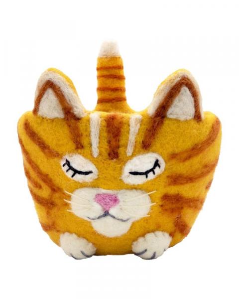 Handmade Felt Pot Tabby