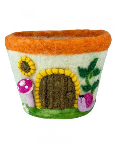 Handmade Felt Pot Fungi House
