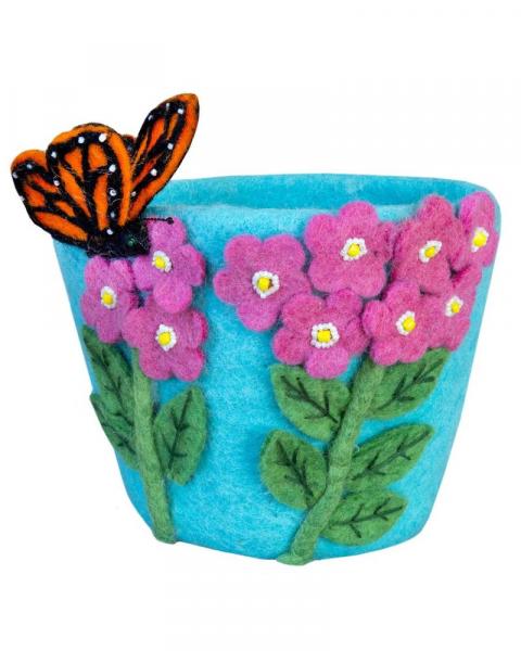 Handmade Felt Pot Monarch Bouquet