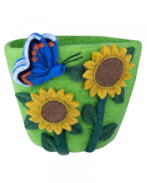 Handmade Felt Pot Sunflower
