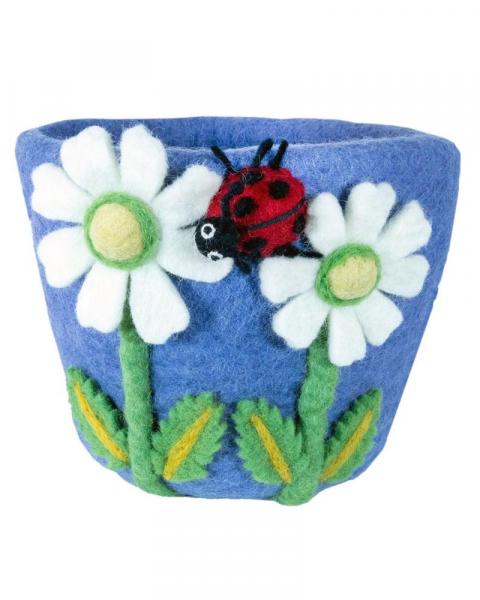 Handmade Felt Pot Daisy