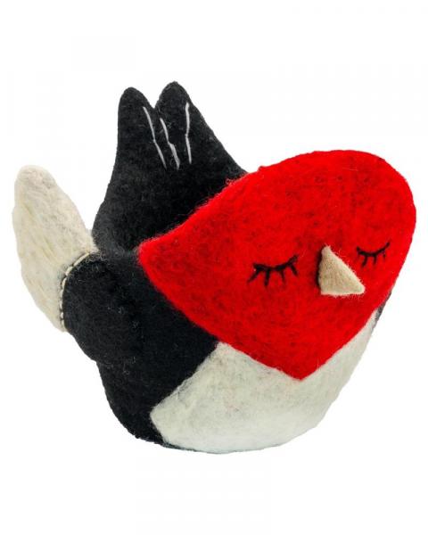 Handmade Felt Pot Woodpecker