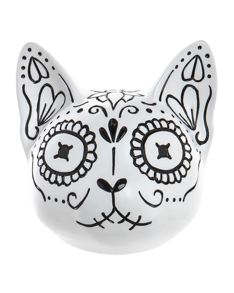 Halloween Cat 6.75" Bl/wh