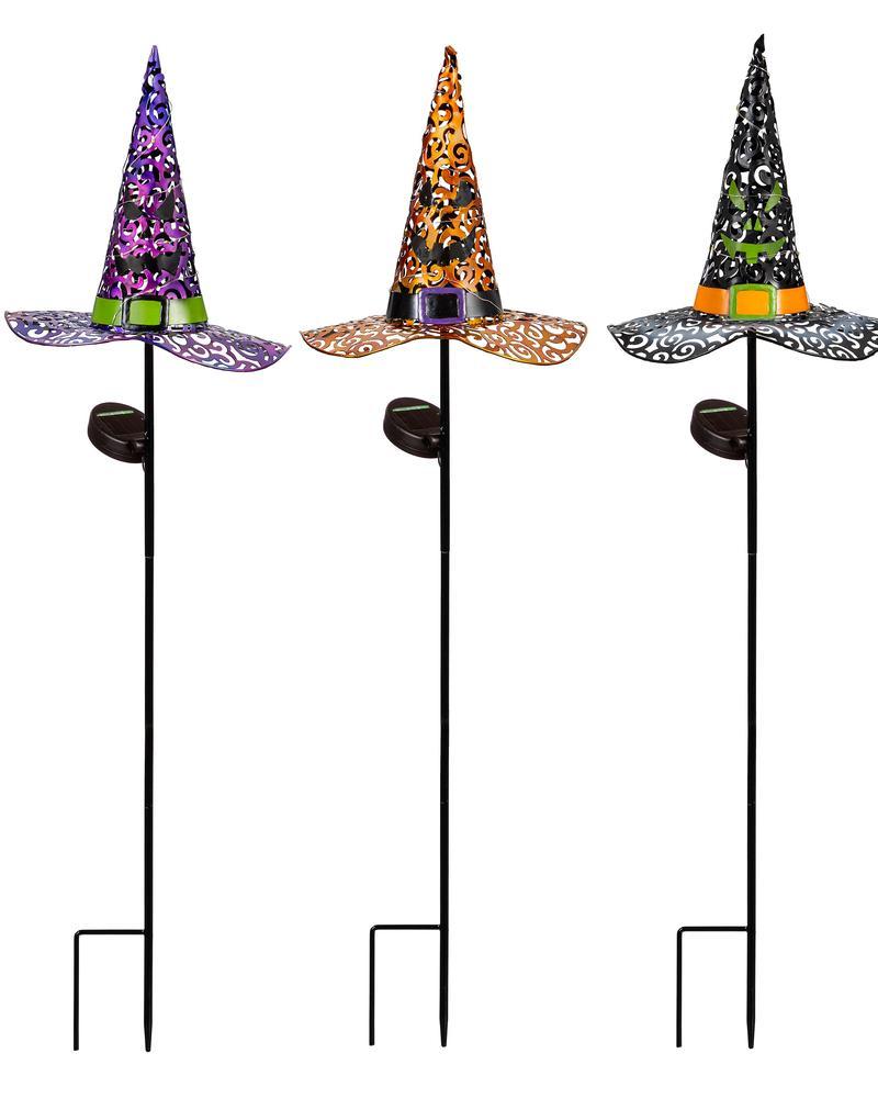 Witch Hat Solar Garden Stake 36"