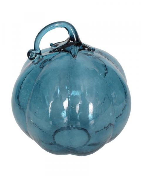 Glass Pumpkin 5" Indigo