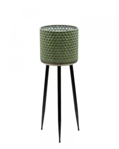Plant Stand Tripod Green Sm