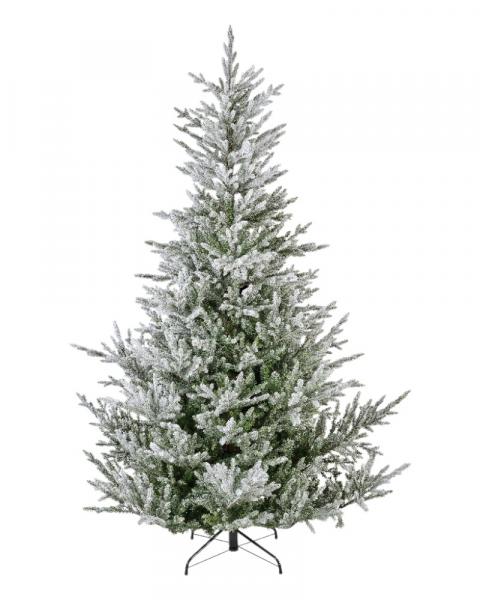 7.5' Norway Spruce Snowy With 1000 Warm White Micro LED Lights