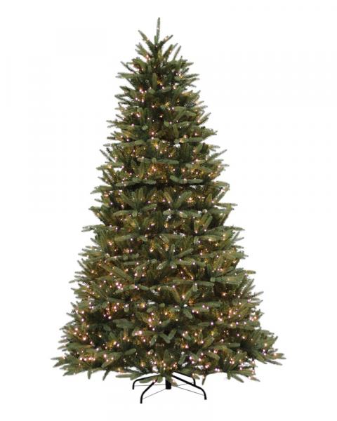 9' Wyoming Fir With 3500 Color Changing LED Lights and Quick Pole