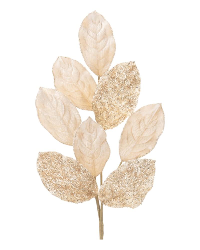 Magnolia Leaf Spray 25" Coral