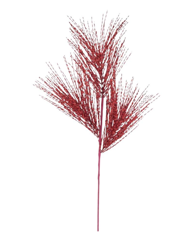 Tinsel Grass Spray 32" Red