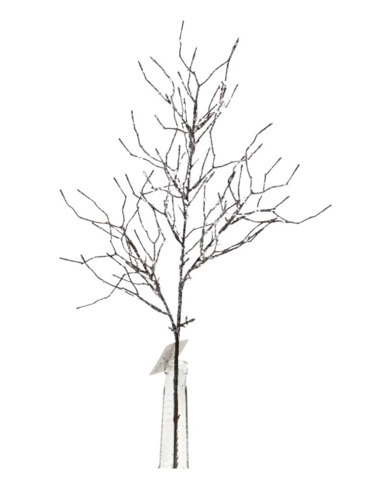 Iced Twig Spray 25" White/Natural