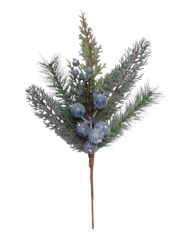 Mixed Pine Berry Pick 16" Blue/Green