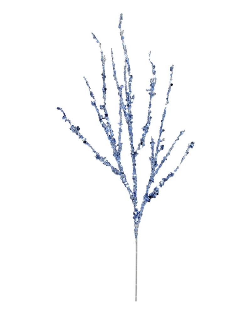 Laser Glitter Twig Spray 40" Blue