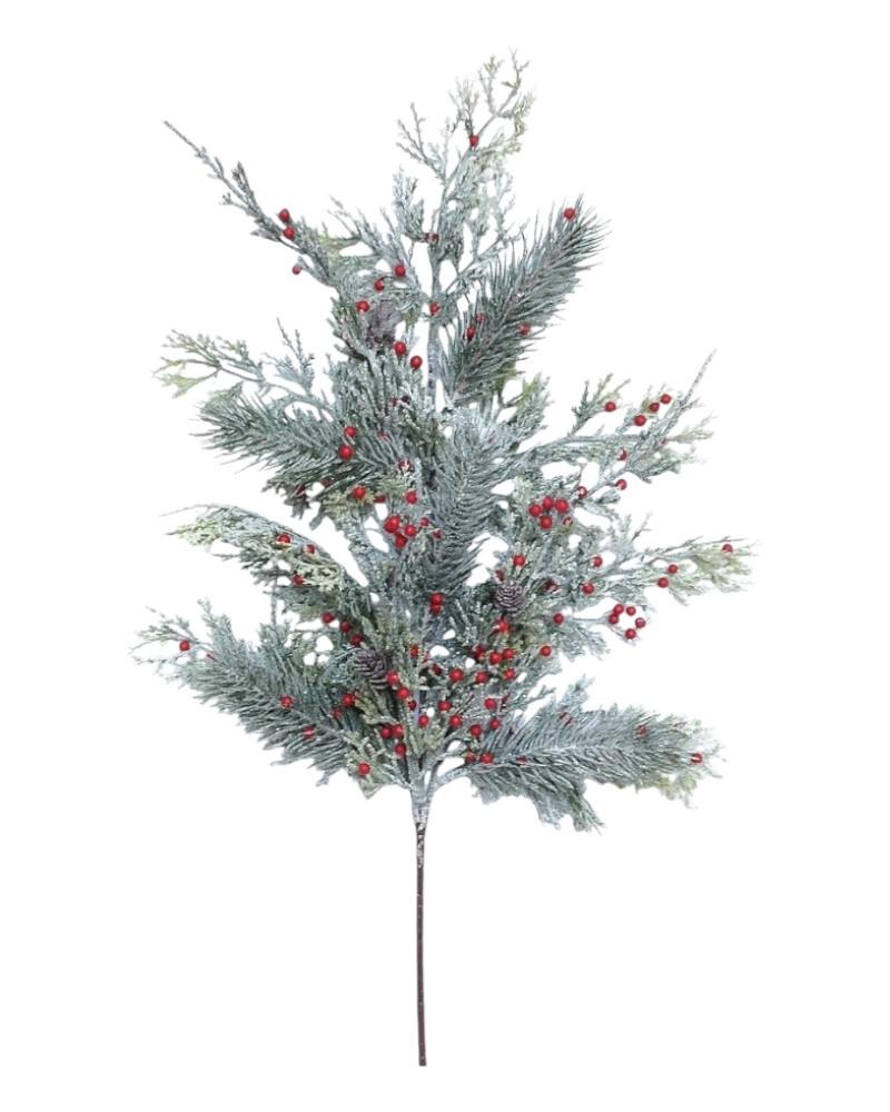 Mixed Cedar Pine Berry Spray 21"