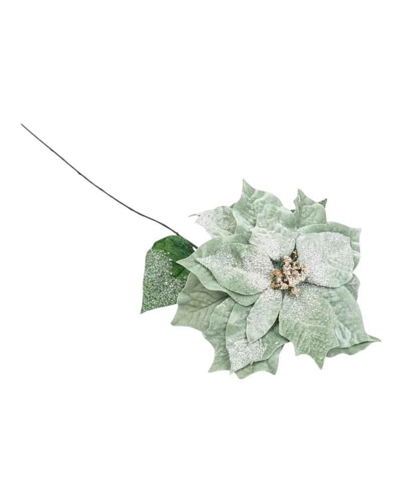 Frosted Poinsettia 28" Mint