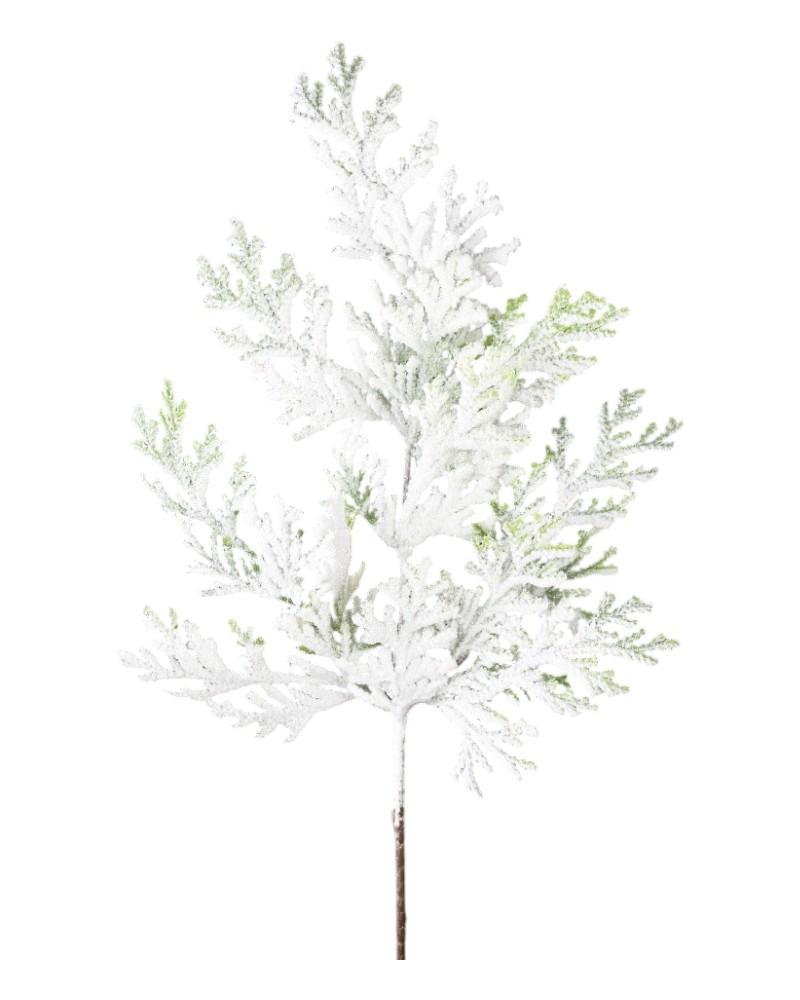 Snow Flat Cedar Spray 21"