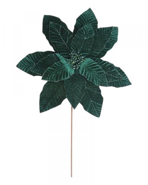 Big Velvet Poinsettia 17" Green