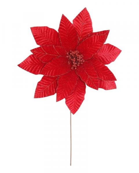Big Velvet Poinsettia 17" Red