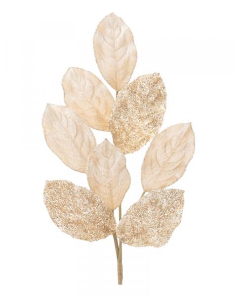 Magnolia Leaf Spray 25" Coral