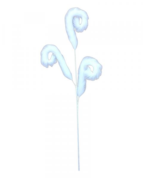 Faux Feather Swirl Spray 30" White