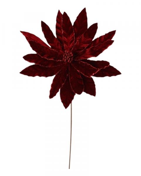 Velvet Flower Stem 22" Red
