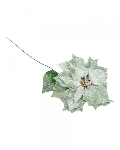 Frosted Poinsettia 28" Mint