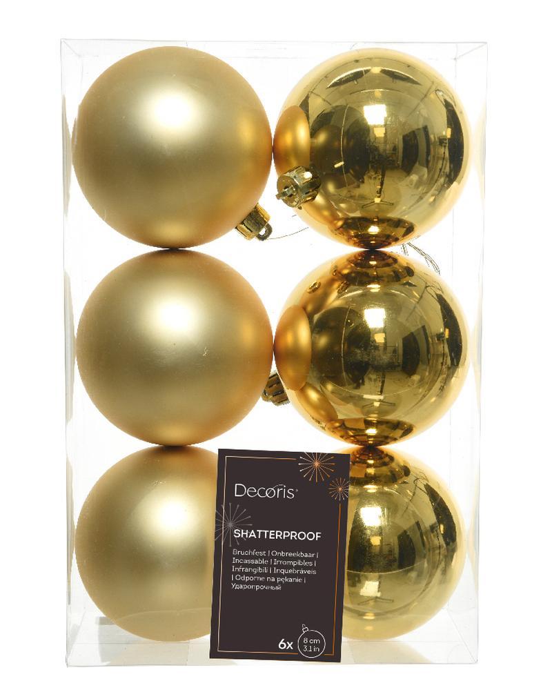 Shatterproof 3.14" Box 6 Light Gold