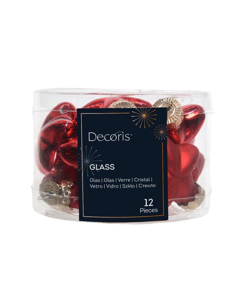 Mini Star Ornaments Box 12 Red