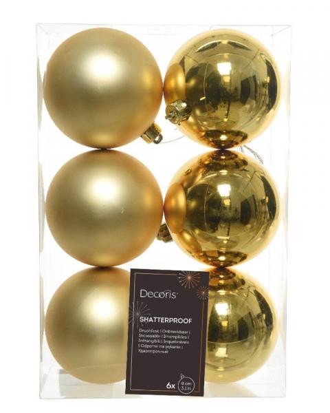Shatterproof 3.14" Box 6 Light Gold