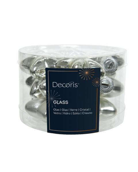 Mini Star Ornaments Box 12 Silver