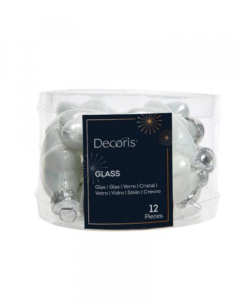 Mini Star Ornaments Box 12 Winter White