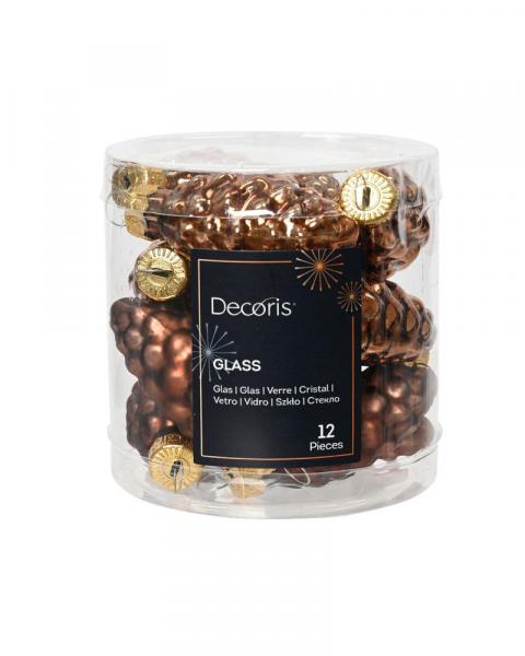 Glass Pinecone Box 12 Espresso
