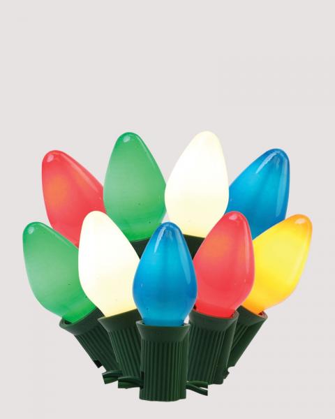 Classic C7 LED Lights 25 Ceramic Multi