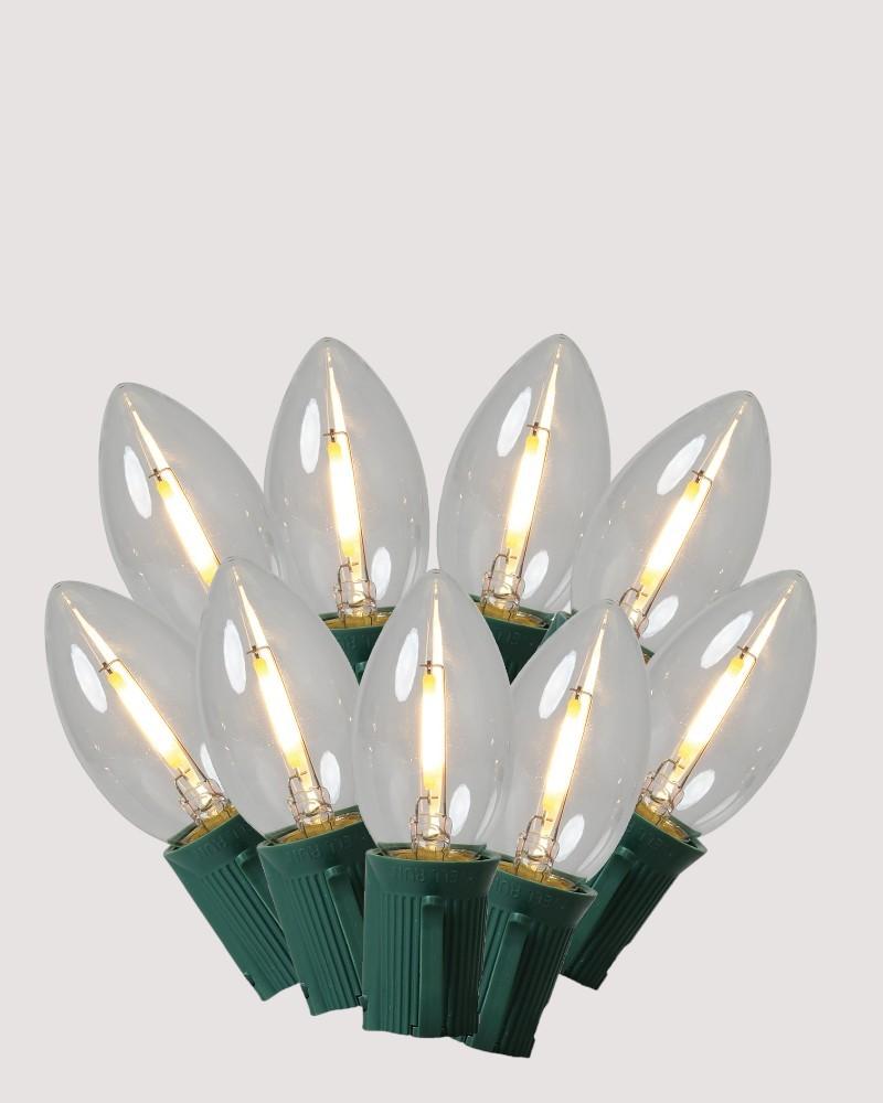 Classic C9 LED Lights 25 Transparent Warm White