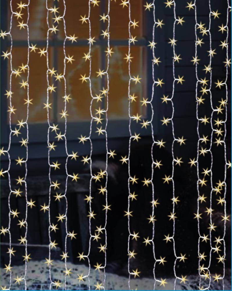 Starry Curtain Icicle 8 Function 3mm Micro LED Lights 500 Warm White