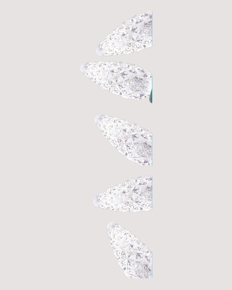 Heavy Duty C6 Faceted LED Lights 100 Pure White