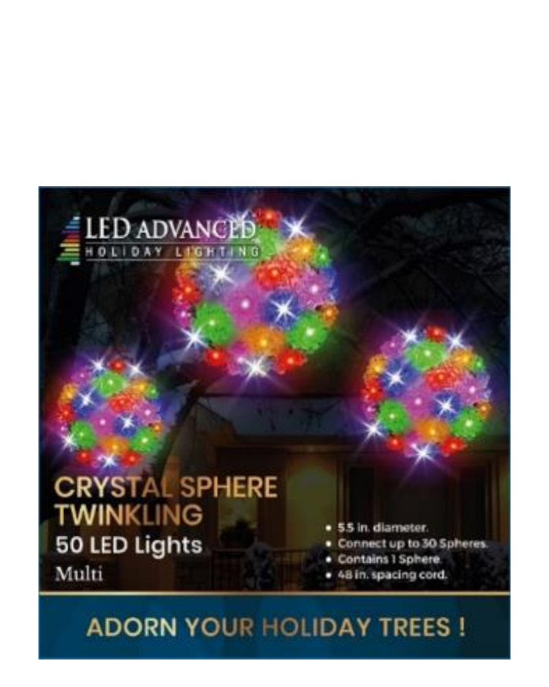 5.5" Crystal Sphere with Multi LED Lights