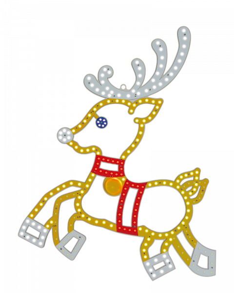 Vibrant Motion Reindeer 24" with 237 hi-intensity LED lights