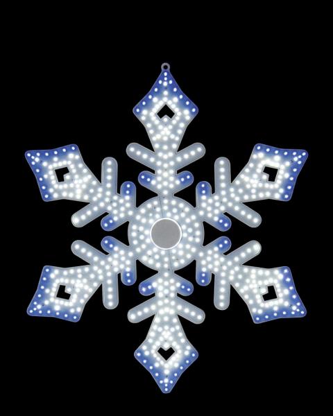 Vibrand Snowflake 24" With Blue & White LED Lights