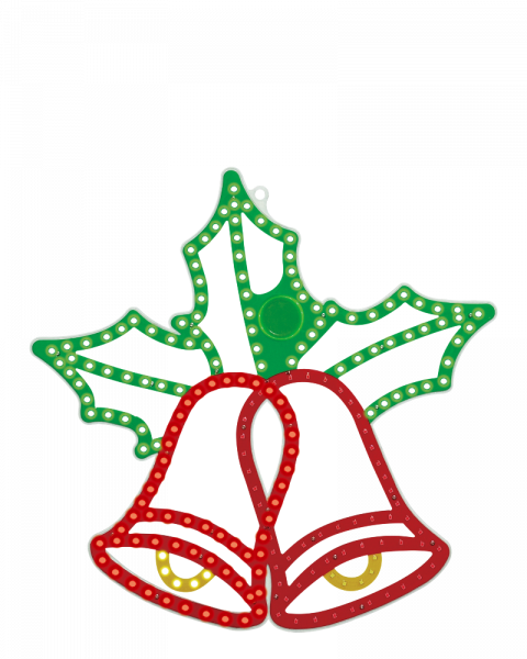 Vibrant Ringing Bells  16" With 208 Led Lights