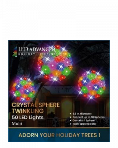 5.5" Crystal Sphere with Multi LED Lights
