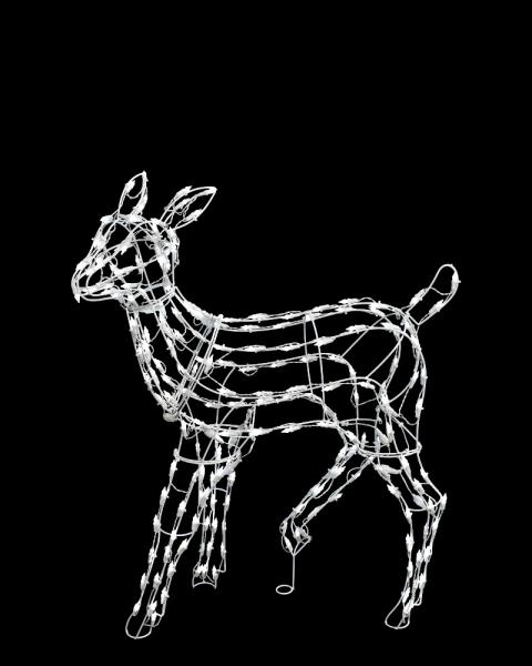 Woodland Fawn 37" With 215 White LED Lights
