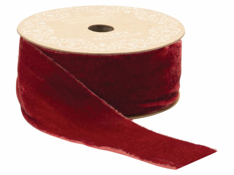Red Unwired Velvet 2" 10 Yards